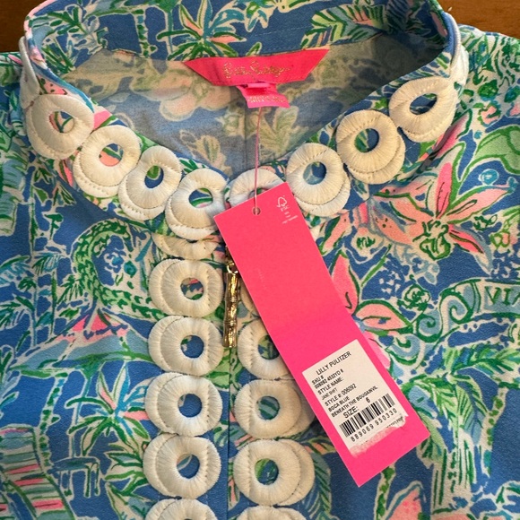NWT Lilly Pulitzer, Jane Shift Dress, Boca Blue Beneath The Bougainvillea size 6 - Picture 2 of 4